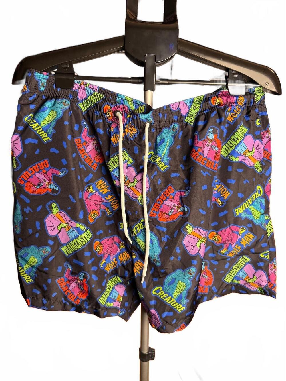 New NWT Cakeworthy Universal Monsters Swim Shorts sz XL horror